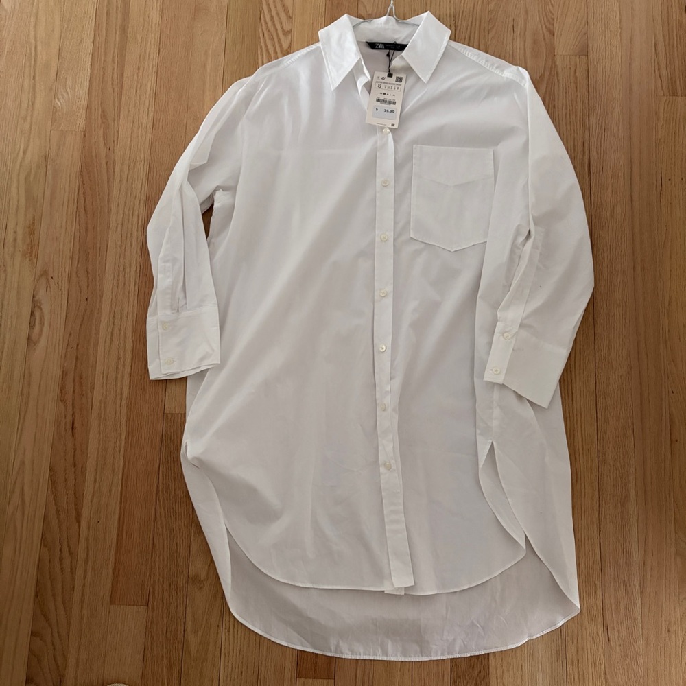 Zara White Men's Dress Shirt